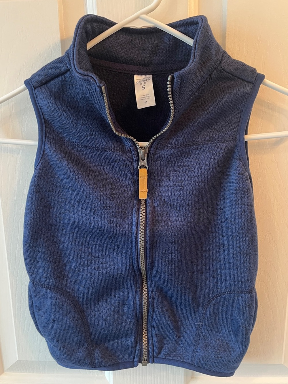 Carter's Dark Blue Fleece Vest with Front Zipper